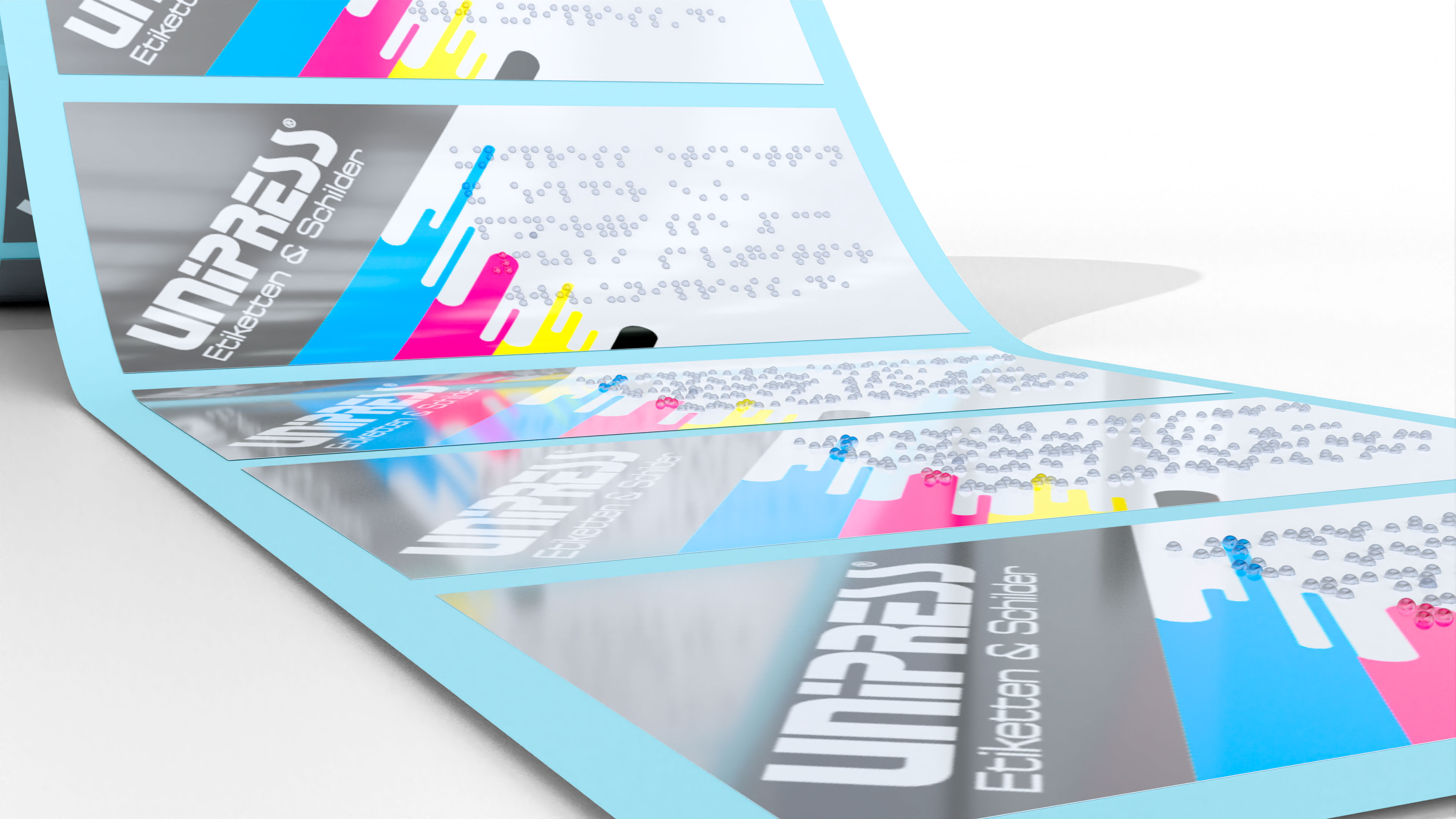 Blindenschrift Etiketten und Blindenschriftaufkleber