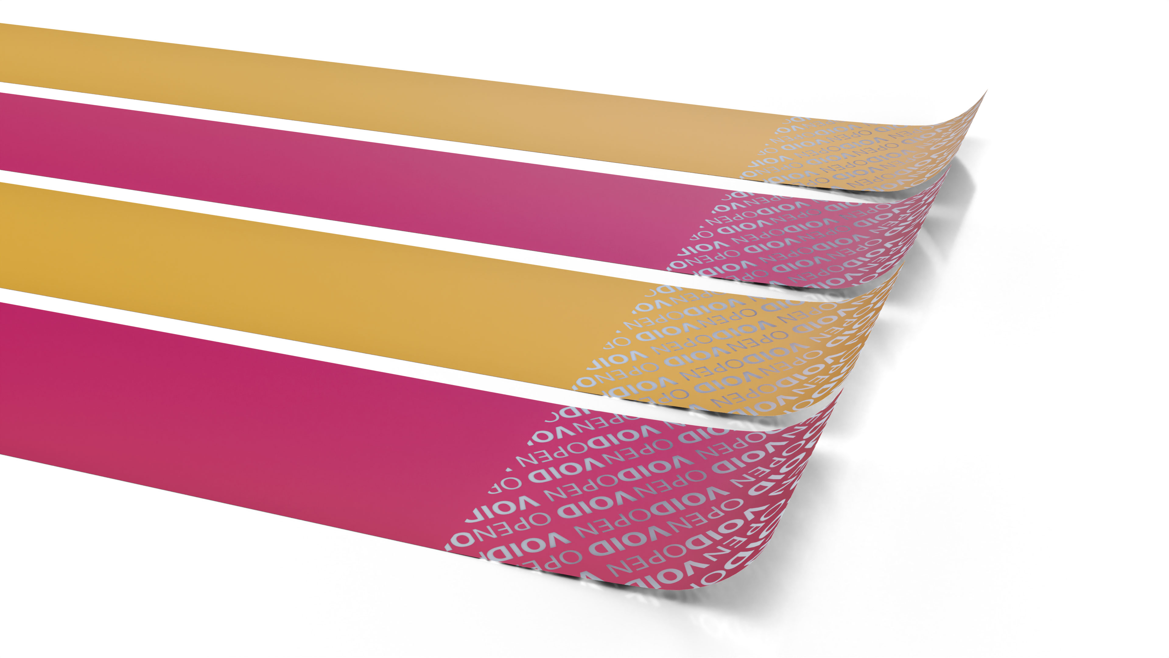 Sicherheitsetiketten mit VOIDfolie, ablösbar