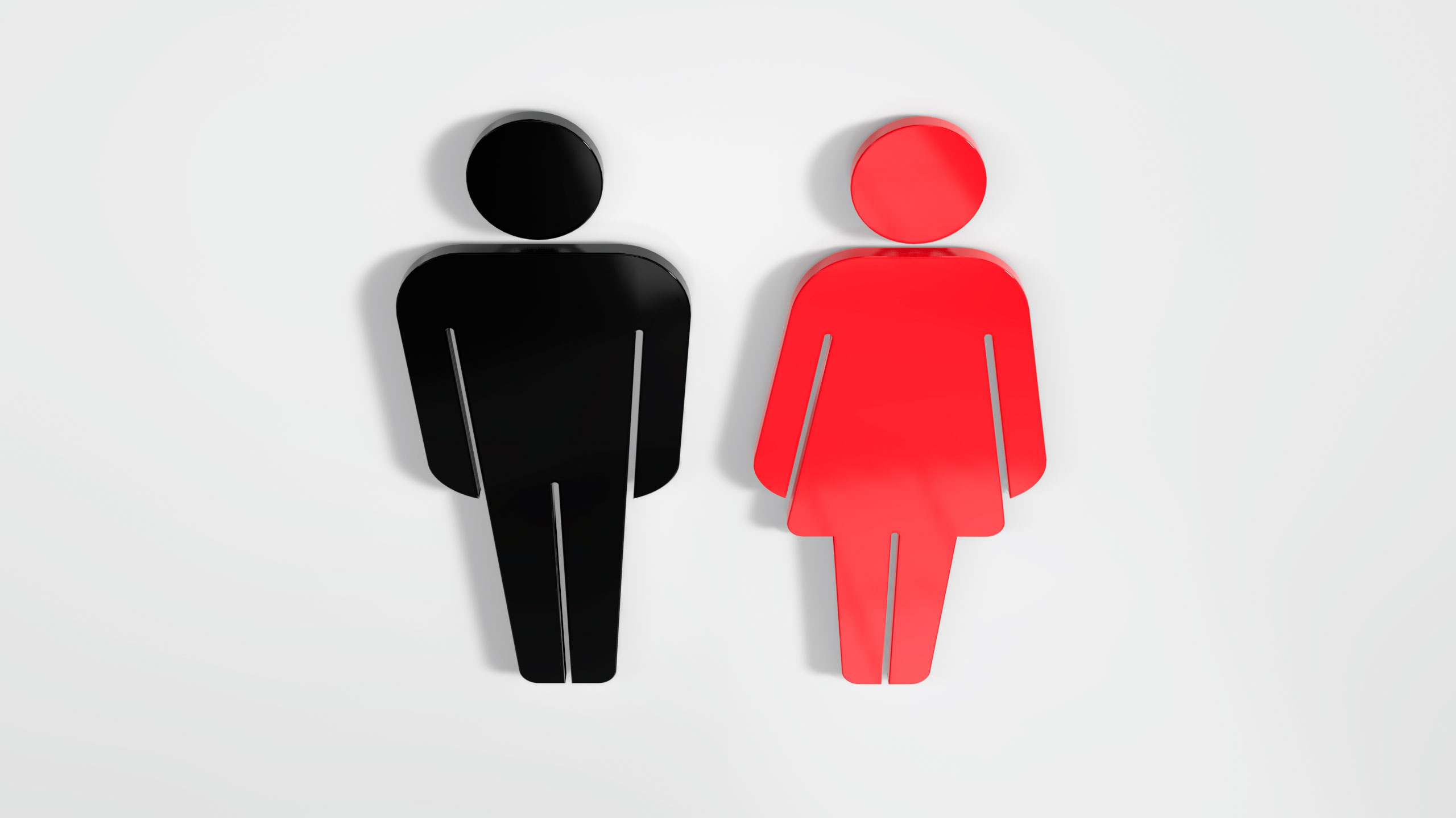 3D-Zeichen Toilettenzeichen