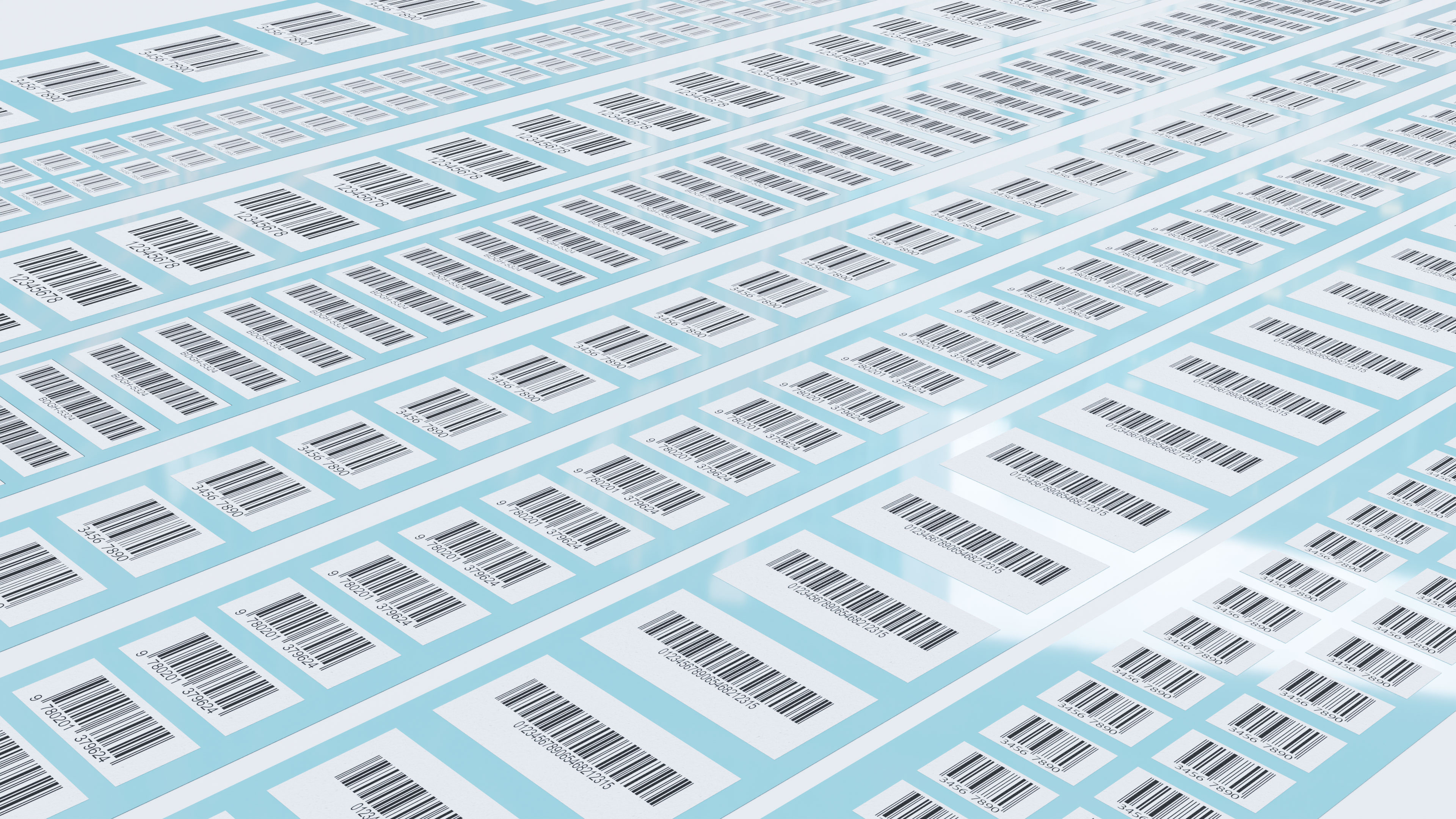 Rolle mit Barcodeetiketten