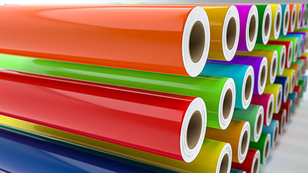 Folienrollen für Folienschriften und Symbole aus Folie