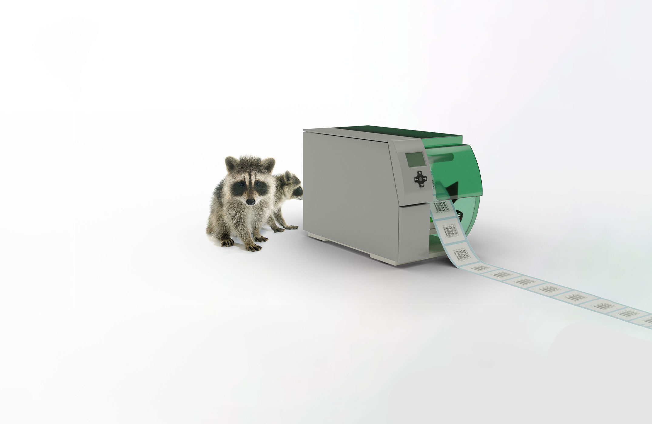 Thermotransferdrucker mit gedruckten Barcodeetiketten