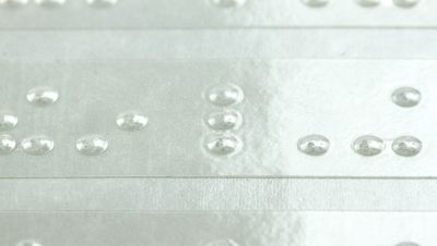 Blindenschriftaufkleber