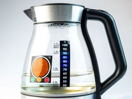 Reversible Temperaturmesspunkte auf Wasserkocher im Einsatz