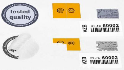 Sicherheitsetiketten vorher nachher, Sicherheitssiegel