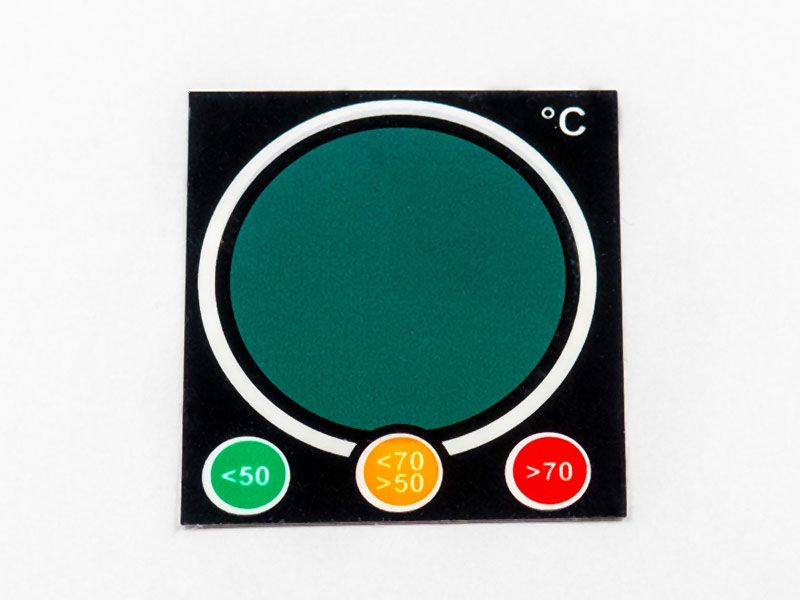 Ampeletiketten, Temperaturindikator reversibel, Large Traffic Light ,grün, gelb, rot 