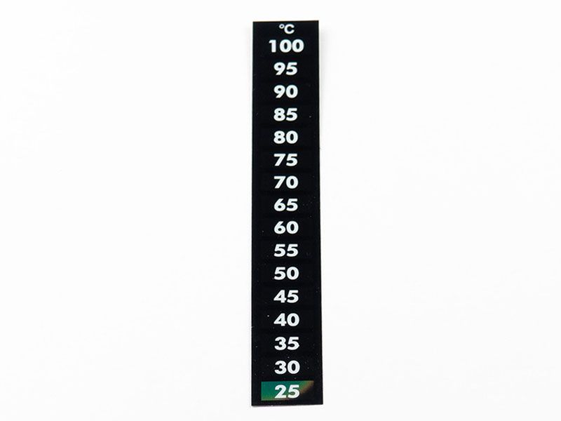 Klebethermometer, Temperaturmessskala reversibel, schwarz