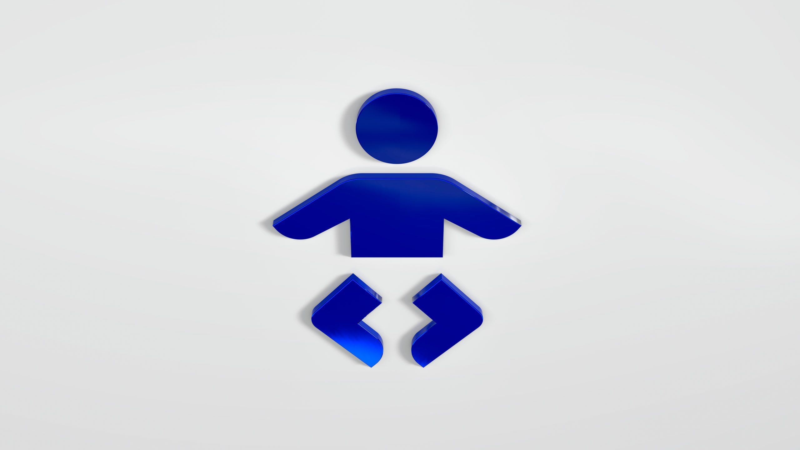 3D Wickelraum Zeichen Baby Symbol